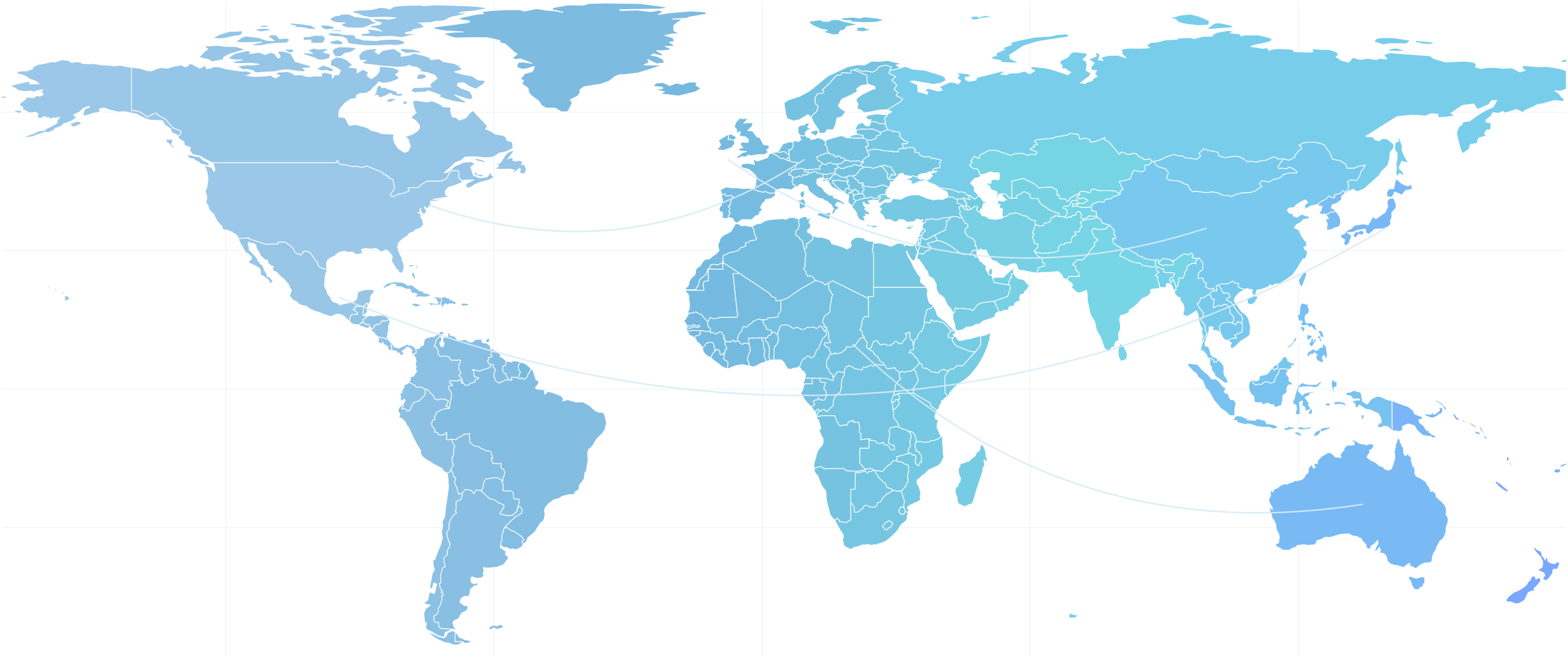Mapa del mundo en tonos azul grafito